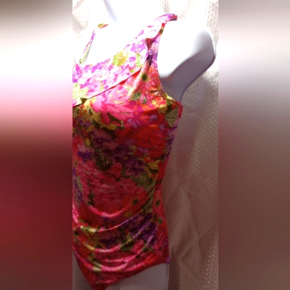 Garrett Hill One Piece Swimwear Underwire Bra Floral Off Shoulder Flower Tropic - Picture 12 of 16